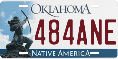 OK license plate 484ANE