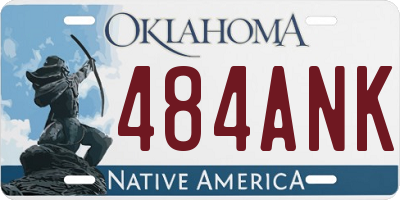 OK license plate 484ANK