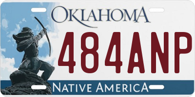 OK license plate 484ANP