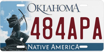 OK license plate 484APA