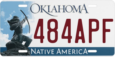 OK license plate 484APF