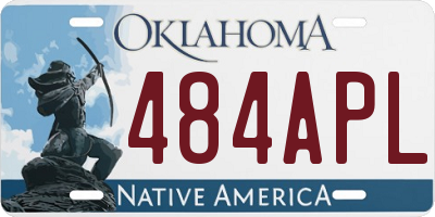 OK license plate 484APL