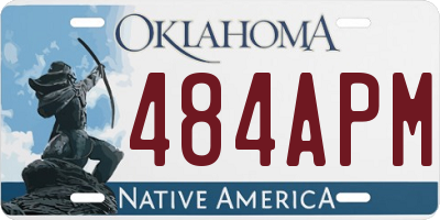 OK license plate 484APM