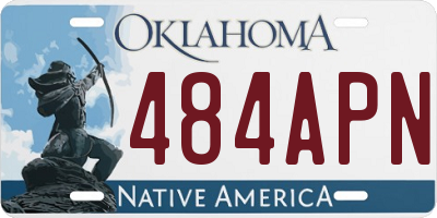 OK license plate 484APN
