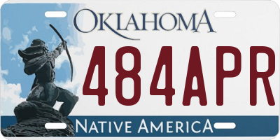OK license plate 484APR