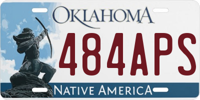 OK license plate 484APS
