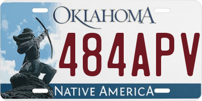OK license plate 484APV