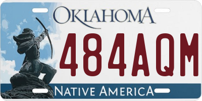 OK license plate 484AQM