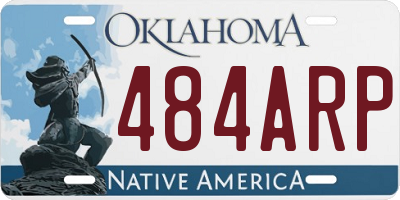 OK license plate 484ARP