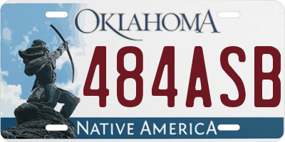 OK license plate 484ASB