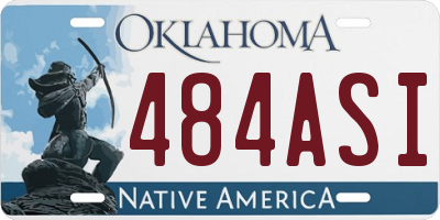 OK license plate 484ASI