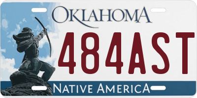 OK license plate 484AST
