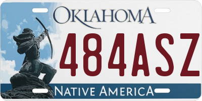 OK license plate 484ASZ