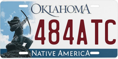 OK license plate 484ATC