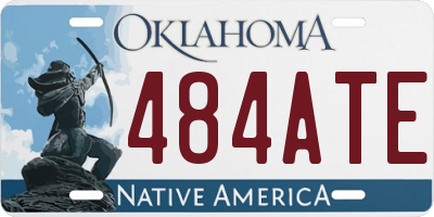 OK license plate 484ATE