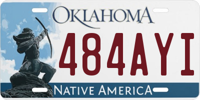 OK license plate 484AYI