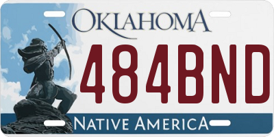 OK license plate 484BND