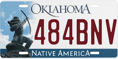 OK license plate 484BNV