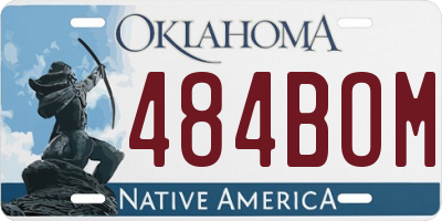 OK license plate 484BOM