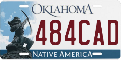 OK license plate 484CAD