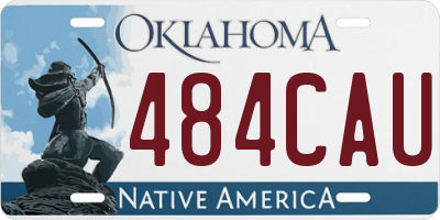 OK license plate 484CAU