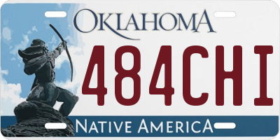 OK license plate 484CHI