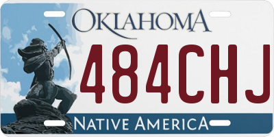 OK license plate 484CHJ