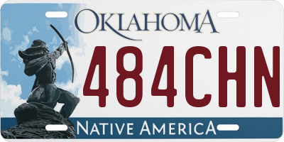 OK license plate 484CHN
