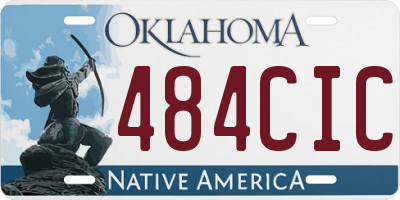OK license plate 484CIC