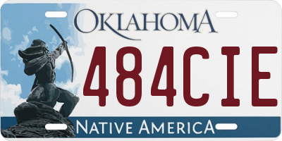 OK license plate 484CIE
