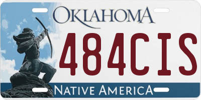 OK license plate 484CIS