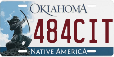 OK license plate 484CIT