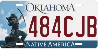 OK license plate 484CJB