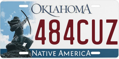 OK license plate 484CUZ