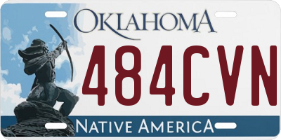 OK license plate 484CVN