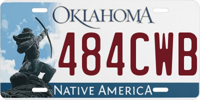 OK license plate 484CWB