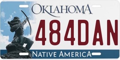 OK license plate 484DAN