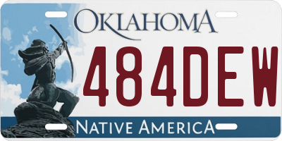OK license plate 484DEW