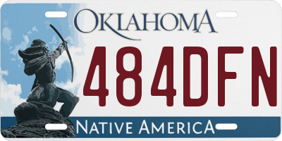 OK license plate 484DFN