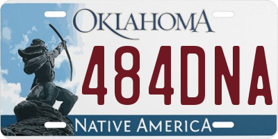 OK license plate 484DNA