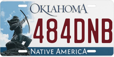 OK license plate 484DNB