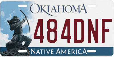 OK license plate 484DNF
