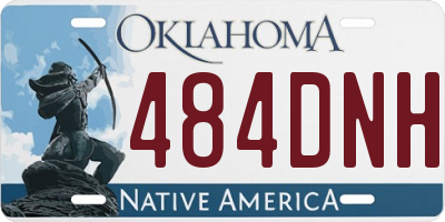 OK license plate 484DNH