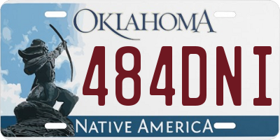 OK license plate 484DNI