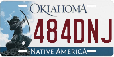 OK license plate 484DNJ