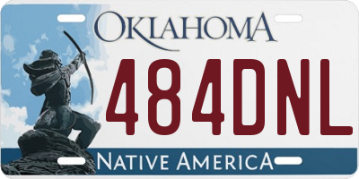 OK license plate 484DNL