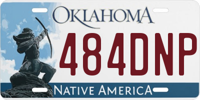 OK license plate 484DNP
