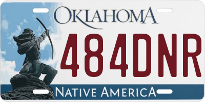 OK license plate 484DNR