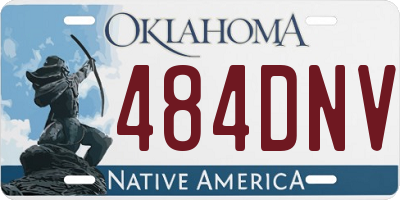 OK license plate 484DNV