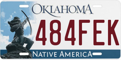 OK license plate 484FEK